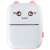 Pink cat design portable mini Bluetooth thermal printer, back view