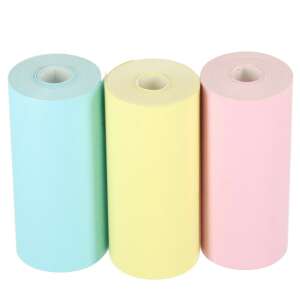 Paper Roll Set for Mini Thermal Printer, 5.7cm x 3m - 3 pcs, Color