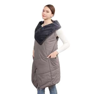 Vestă termică elegantă Dollcini pentru femei, maro, rezistentă la vânt, jachetă izolată electric pentru călătorii în aer liber și utilizare la birou - Îmbrăcăminte pentru femei