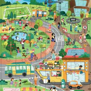 Adventerra Games Megfigyelő puzzle Zöld város - 60 darabos puzzle - Puzzle