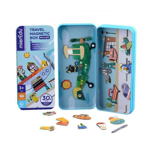 Mieredu Utazós Mágneses Doboz Repülők, mágneses puzzle játék gyerekeknek 30 darabbal, tökéletes utazáshoz
