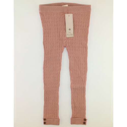F&F kislány halvány rózsaszín kötött leggings - 110