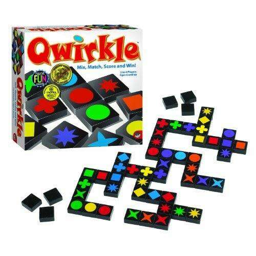 Qwirkle társasjáték, stratégiai játék szín és forma párosításra, 2-4 játékos, 6 éves kortól