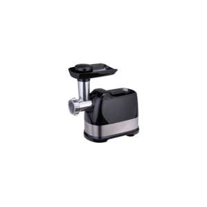 Alpina 49670 electric meat grinder, black and silver, 3/4 view - Meat Grinder