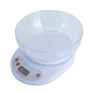 Praktikus Konyhai Mérleg - 5kg LCD Kijelzővel - Fehér