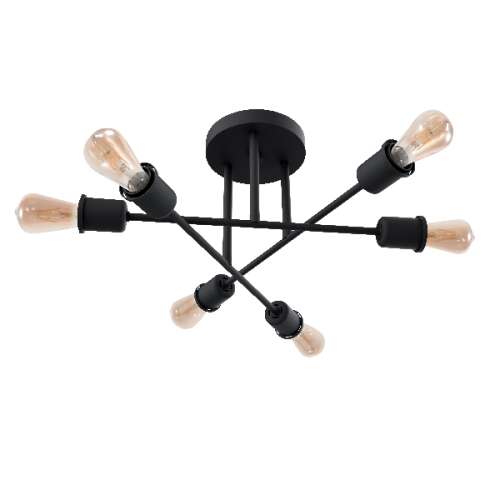 SALLY csillár 6xE27 fekete 80657932