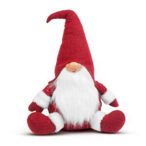 Red Christmas gnome with white beard and hat, 35cm tall - Christmas
