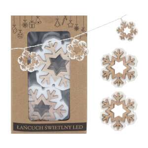 LED snowflake string lights, warm white, 1.65m, Christmas decoration - String Light