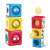 Hola Stack 'N Sort Tower toy, showing the red, yellow, and blue blocks stacked together with the balls