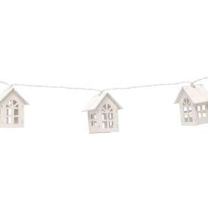 White LED fairy lights with small house shaped bulbs, warm white light, 1.6 meters long - String Light
