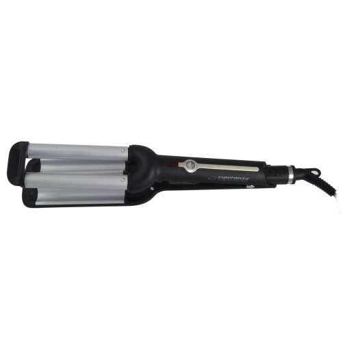 Esperanza Isabella Triple Barrel Waver, black and silver hair waver with three barrels