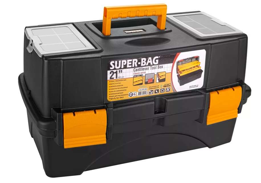 Super-Bag ASR-2068 Cantilever 21" Szerszámosláda, Fekete-Sárga
