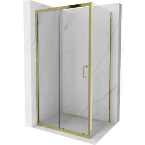 Mexen Apia Zuhanykabin Toló ajtóval    105 x 100 cm,  átlátszó üveg, arany  - 840-105-100-50-0 Toló ajtós 91747934 