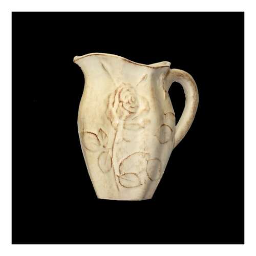 Kézzel festett kerámia kanna rózsa mintával, 1,5 liter