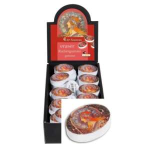 Art Nouveau ovális radír Mucha Zodiákussal - Radír