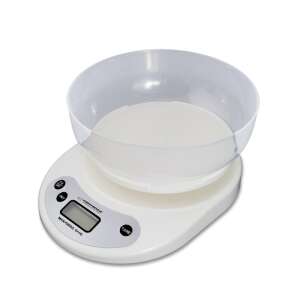 Esperanza Coconut digital kitchen scale with bowl, white - Kitchen Scale