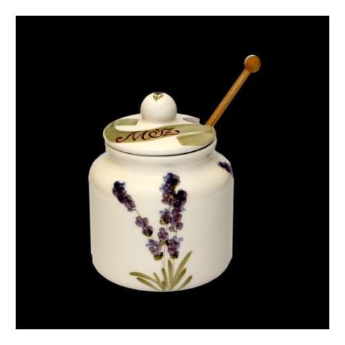 Virág Kerámia Méztartó - Levendula - 7,5 dl