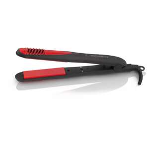 Esperanza Brilliant hair straightener, black and red, ceramic plates - Hair straightener