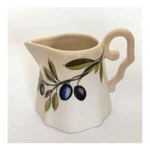 Olajág mintás kerámia tejkiöntő, 0.3l, kézzel festett - Konyha & Étkezés