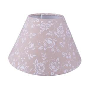 CLEEF.6LAK0535M Lámpaernyő beige-fehér rózsás textilbevonatú,műanyag belsővel,23x15cm 80950700 