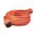 Orange 10 meter extension cord with grounded plug and socket