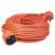 Orange 10 meter extension cord with grounded plug and socket