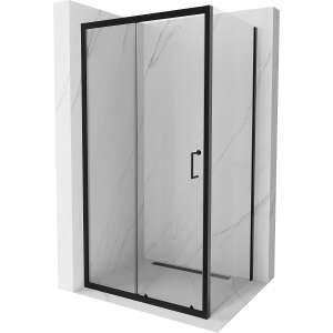 Mexen Apia Zuhanykabin Toló ajtóval    100 x 70 cm,  átlátszó üveg,  fekete  - 840-100-070-70-0 Toló ajtós 91741299 