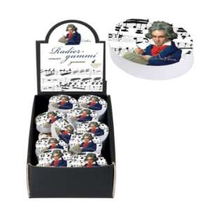 Oválszerű radír Beethoven portréval és kottajegyekkel, FRI.43086 - Radír