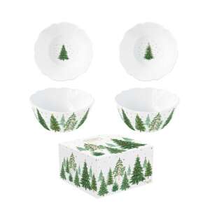 2 db-os Festive Trees porcelán tálkaszett, 14x6cm, dobozban - Tál