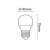 Asalite LED G45 mini gömb E27 4W 3000K (350 lumen) LED izzó méretei