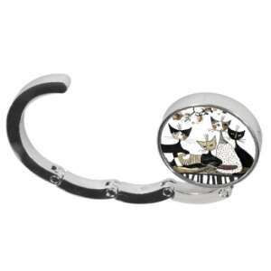 Rosina Wachtmeister Macskák Sépia mintás fém táskatartó - Bevásárló táska- & szatyor