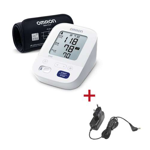 Monitor de tensiune arterială Omron cu adaptor pentru braț HEM-7155-E