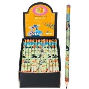 Rosina Wachtmeister ceruza, 24-es csomag, színes macska mintával - Grafitceruza