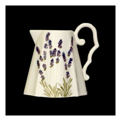 Levendulás kerámia kanna, 2,5L, kézzel festett
