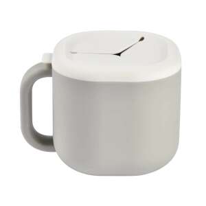 Béaba szilikon snack tartó, szürke, kisgyermekeknek, könnyen fogható, kiömlésgátló fedővel - Beaba