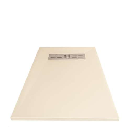 Beige kompozit zuhanytálca, Imp Zuhanytálca, téglalap alakú, lefolyóval - Zuhanytálca