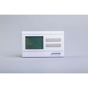 Computherm Q7 programozható digitális szobatermosztát, fehér, elülső nézet, kijelzővel és gombokkal - Szobatermosztát