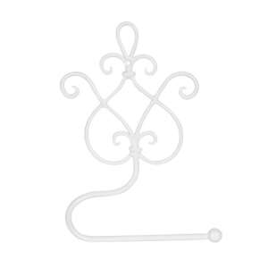 CLEEF.W40185W Fali WCpapír-tartó, fém, fehér - Clayre & Eef