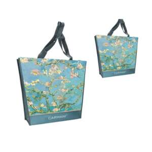 Carmani Van Gogh Mandulavirág Vásárlótáska, 46x11x38cm, újrafelhasználható, műanyag - Bevásárló táska- & szatyor
