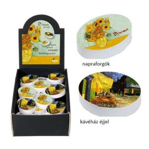 Van Gogh ovális radír napraforgó és éjszakai kávéház mintával - Radír