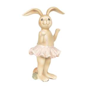 CLEEF.6PR2630 Ballerina Nyuszi Szobor, 7x6x14cm, műanyag - Clayre & Eef