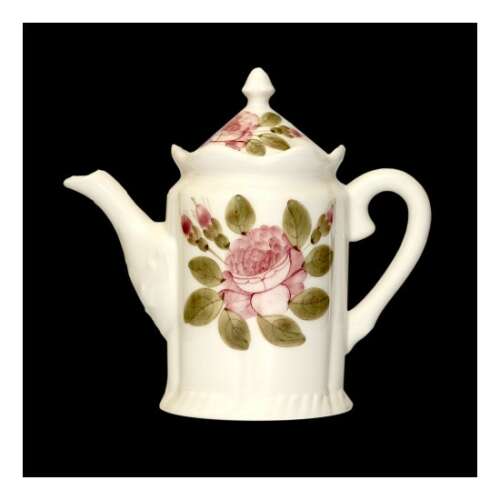 Kerámia teáskanna rózsás mintával, 1 literes