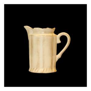 V.K.27-02 Romantik kerámia tejkiöntő, natúr, kézzel festett, 4dl - Konyha & Étkezés