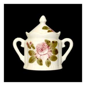 V.K.44-03 Romantik rózsás cukortartó, kerámia, kézzel festett, 5dl - Tárolás & Rendszerezés