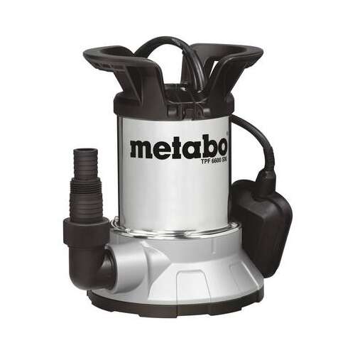 Потапяема помпа Metabo TPF 6600 SN за чиста вода, корпус от неръждаема стомана, максимален дебит 6600 l/h, максимална височина на повдигане 6 m