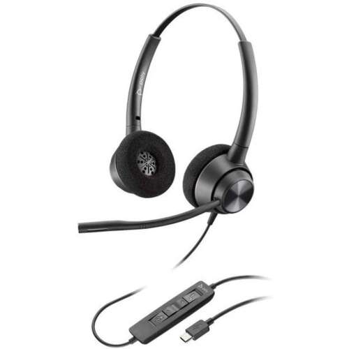 Poly EncorePro 320 USB-C sztereó headset irodai és call center használatra