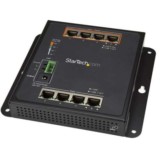 StarTech - 8 Portos Gigabit Ethernet Kapcsoló - PoE+ - Ipari