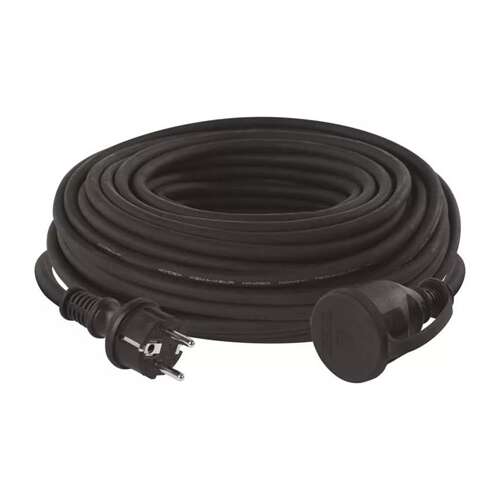 Emos 30 méteres kültéri hosszabbító egy aljzattal, fekete