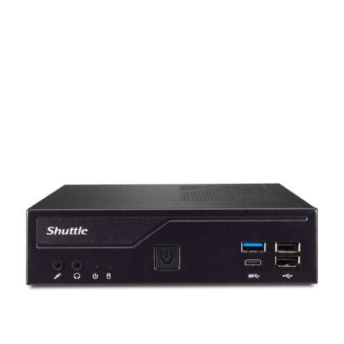 Shuttle XPC slim DH610 komputer typu barebone, czarny, widok z przodu