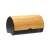 Black enamel bread bin with bamboo lid, Cookline brand